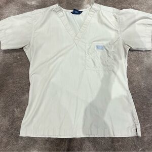 Blue Sky Women's khaki scrub top